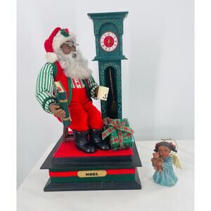 Vintage Christmas Decorations - 1993 Santa Claus and Baby angel Ornament